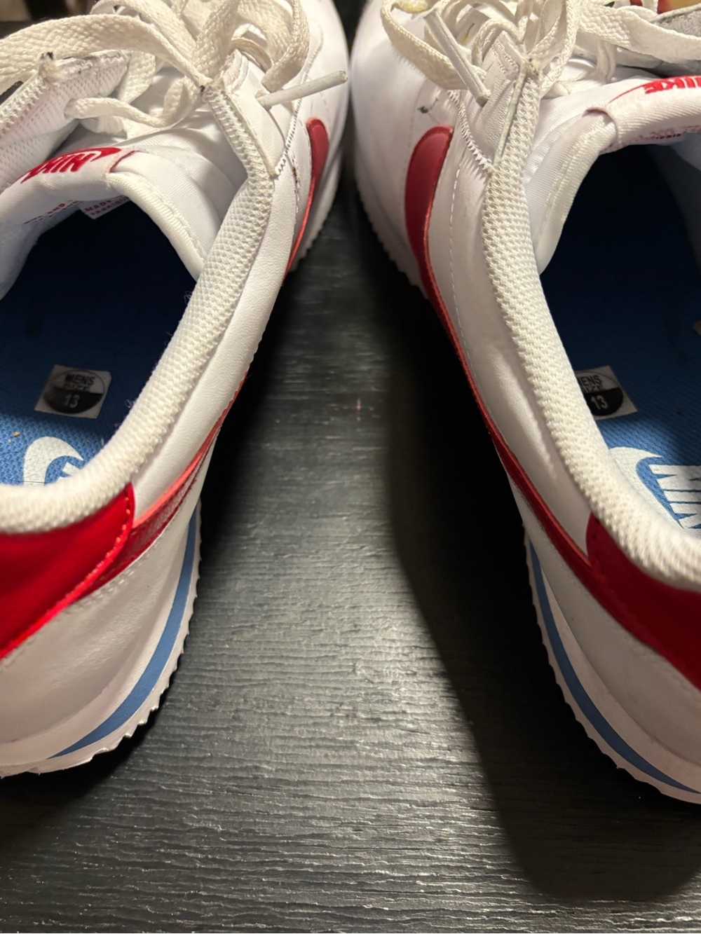 🔥⚡️Nike (Forrest Gump) Cortez White Sneakers with Red Swoosh⚡️🔥 - Picture 7 of 8